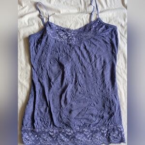 Maurices Crinkle Spaghetti Strap Cami Size Medium Y2K Lace